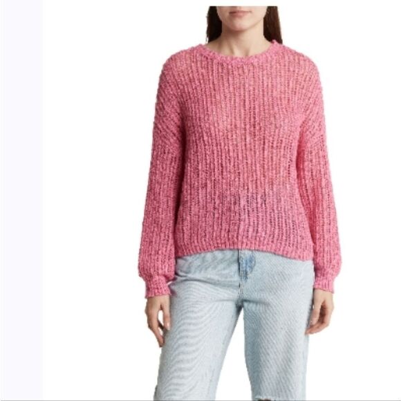 Extended Shoulder Knit SweaterBlu Pepper - Picture 1 of 4
